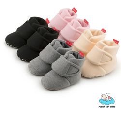Winter Organic Cotton Booties Indoor Soft Breathable Newborn Baby Sock Shoes