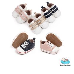 Outdoor PU Leather Casual Baby Boy and Girl Shoes Sport Soft Rubber Sole Baby Sneakers