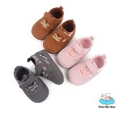 Indoor Baby Sports Breathable Organic Soft Bottom PU Leather Baby Sneaker