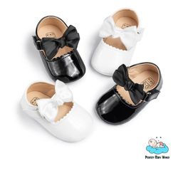 Baby Girl Dress Shoes Light Weight Breathable Cute Bowtie Party Baby Dress Shoes
