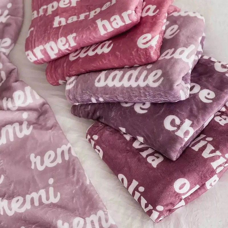 Baby Name Blanket Personalized Baby Name Swaddle Hospital Blanket Baby Shower 2