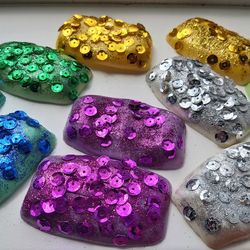 5 pcs ASMR Colourful Soap Box Foam or Starch Soap boxes with Glitter