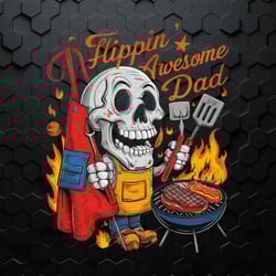 flippin awesome dad skeleton daddy png