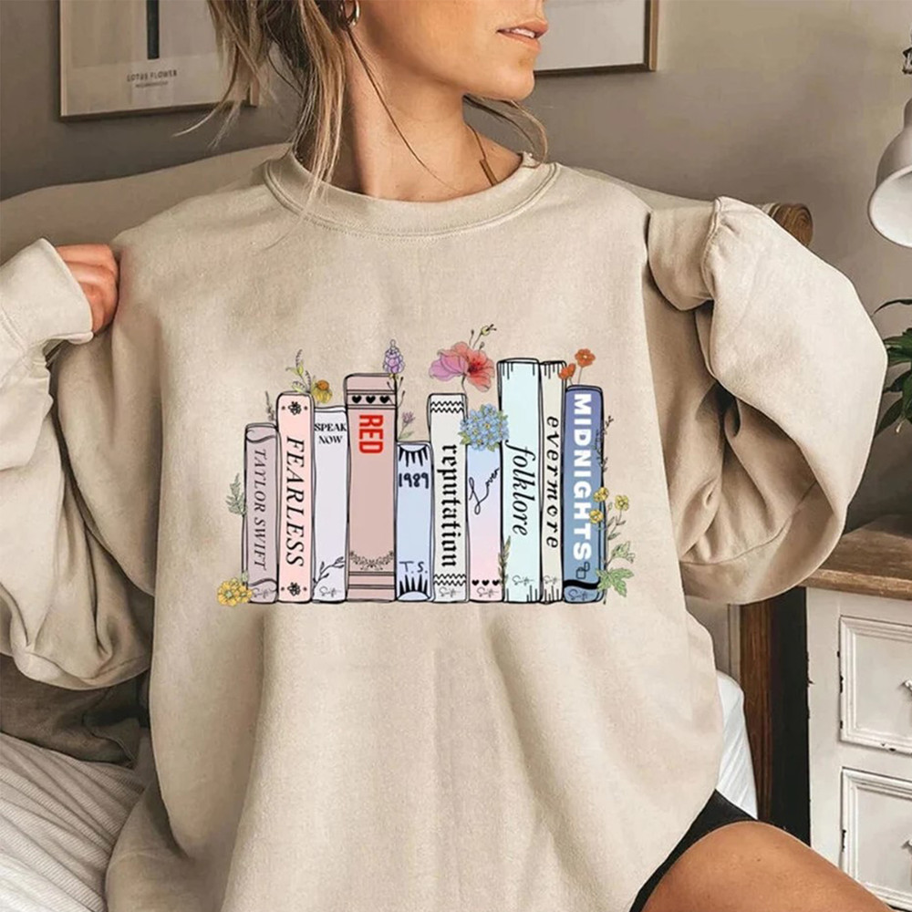 Taylor Swift Albums As Books Sweatshirt T Shirt.jpg