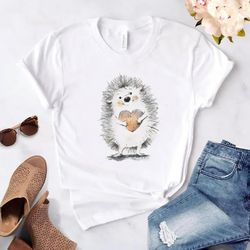 the hedgehog cartoon fun t shirts for women