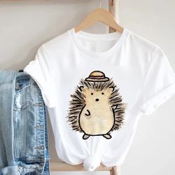 the cute hedgehog lovely cartoon t shirts 2024