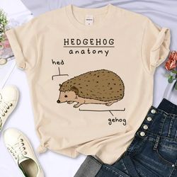 the hedgehog cute cartoon t -shirt for women