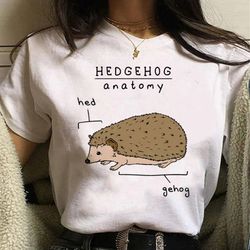 the hedgehog cute cartoon t- shirt for women