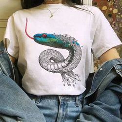 fox cartoon print t-shirt women harajuku casual 2k24