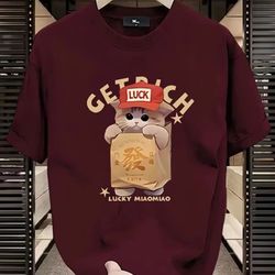 summer men_s vintage pure cotton short sleeve