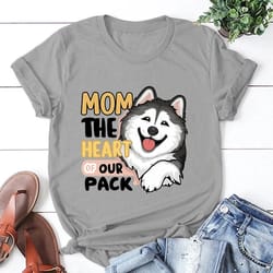 new mother's day mom the heart of our pack t-shirt