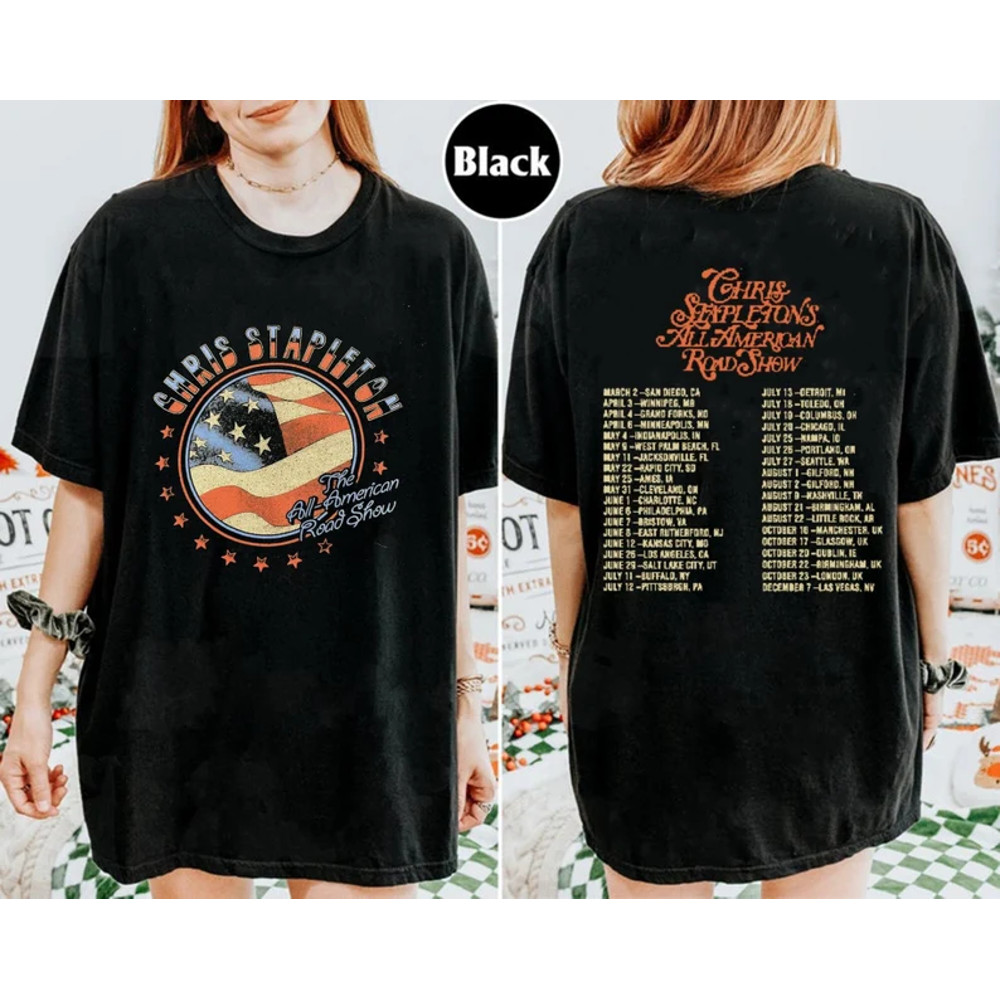 Chris Stapleton Double Sides 2024 Unisex T-shirt Many Colors.png