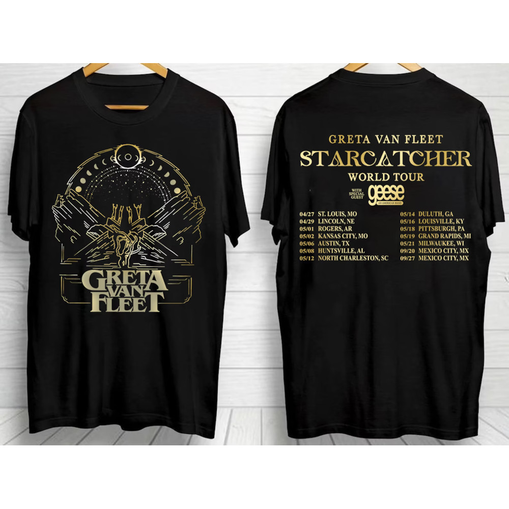 Greta Van Fleet Graphic 2024 Unisex T-shirt Many Colors.png