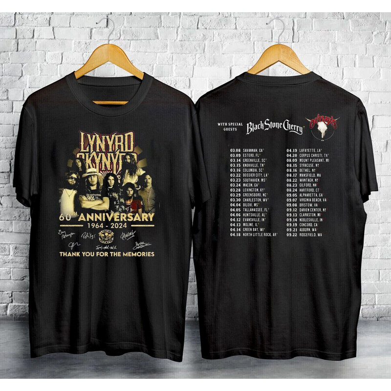 ZZ Top And Lynyrd Skynyrd 2024 Graphic T-shirt Many Colors.png