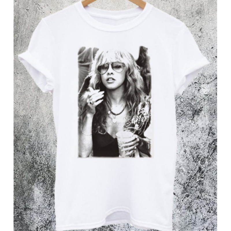 white hot shirt, Stevie Nicks t shirt, Unisex shirt full size,, round neck shirt.png