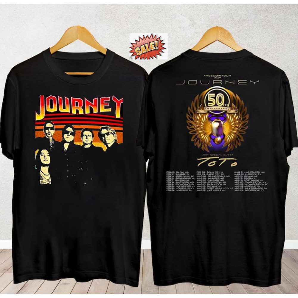 Journey 2024 Double Sides Cotton T-shirt Many Colors.png