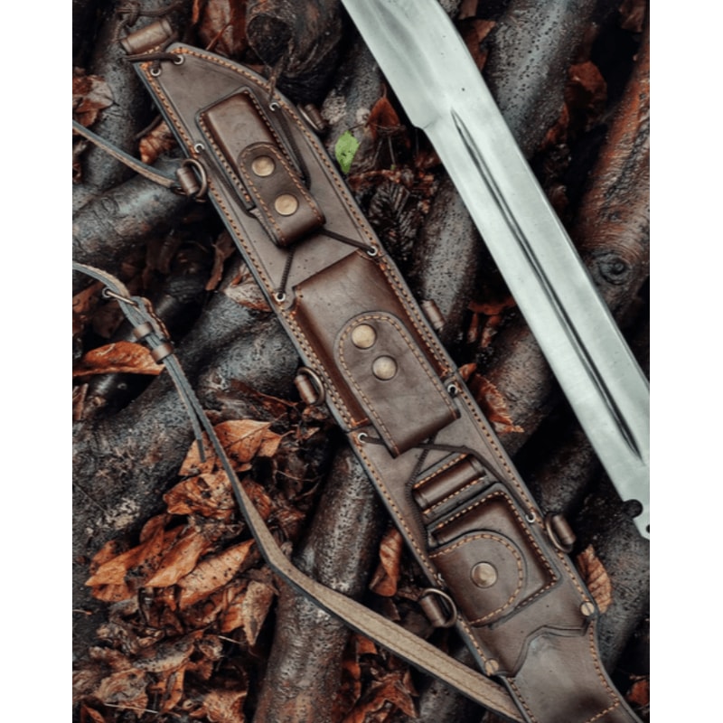 Handmade Spring Steel Sword 5160 Carbon Steel Short Sword With Leather Sheath Collectible Medieva 1