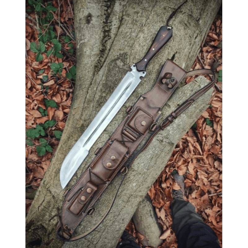 Handmade Spring Steel Sword 5160 Carbon Steel Short Sword With Leather Sheath Collectible Medieva 2