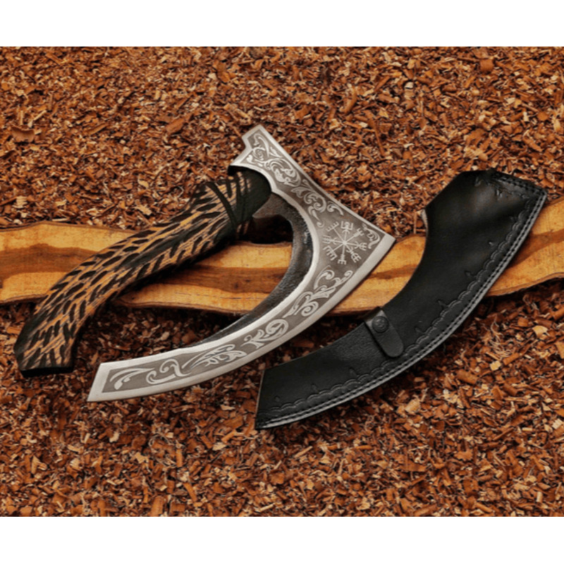 Viking Pizza Cutter Axe The Original Custom Hand Forged Pizza Axe Handmade Gift For Bestman 0