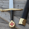 Templar Knights Battle Ready Sword HandForged 1095 Steel 3