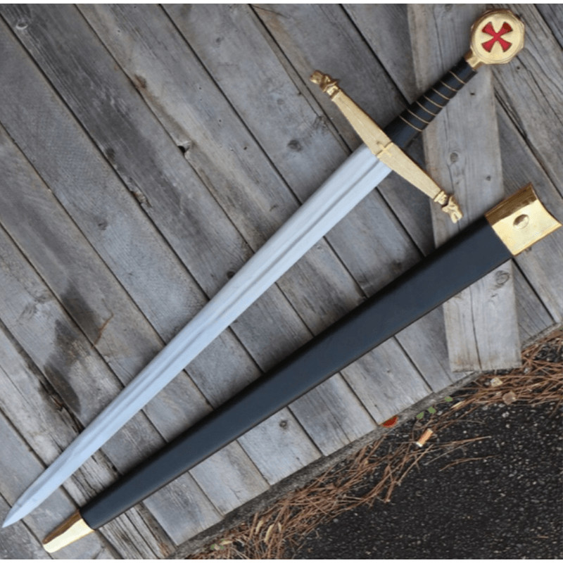 Templar Knights Battle Ready Sword HandForged 1095 Steel 0