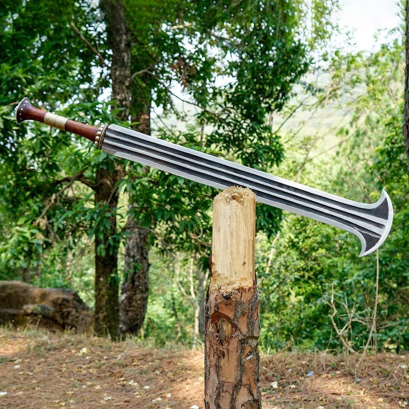 HandForged Konda Ikakalaka Sword  5160 Carbon Steel Blade  Functional  Sharpened 38 African Sword   0