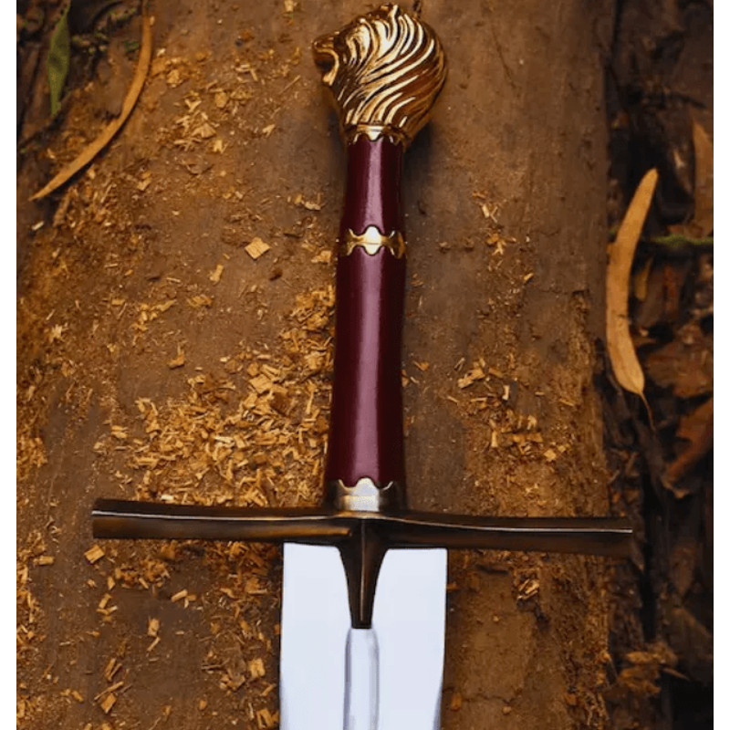 Monogrammed Narnia Prince Sword  Authentic Replica With Wall Mount 3