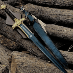 handmade 40-inch medieval barbarian conan sword with sheath - stainless steel