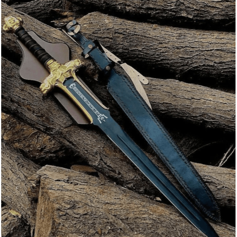Handmade 40Inch Medieval Barbarian Conan Sword With Sheath  Stainless Steel 0