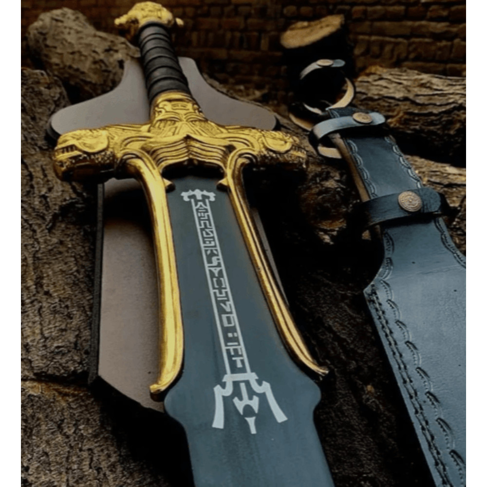 Handmade 40Inch Medieval Barbarian Conan Sword With Sheath  Stainless Steel 2