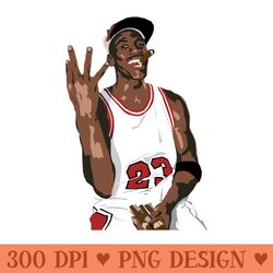 michael jordan championship celebration - digital png graphics - professional design