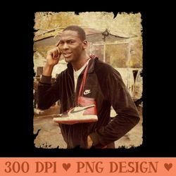 michael jordan with air jordan - digital png download - unique