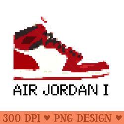 air jordan i retro pixelated art shoe collection - png clipart - convenience