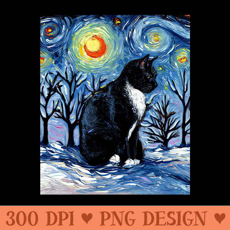 Winter Night - Tuxedo Cat 0286.jpg
