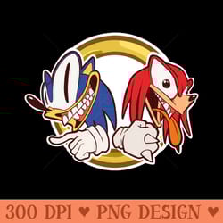sonic and kuckles - png printables - unique