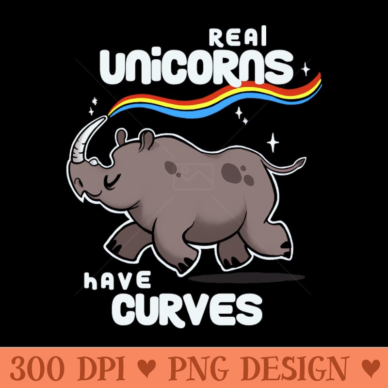 Chubby Real Unicorns - Funny Inspirational Quote - Cute Rhinoceros 0069.jpg