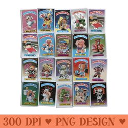 garbage pail kids card collection - transparent png - customer support