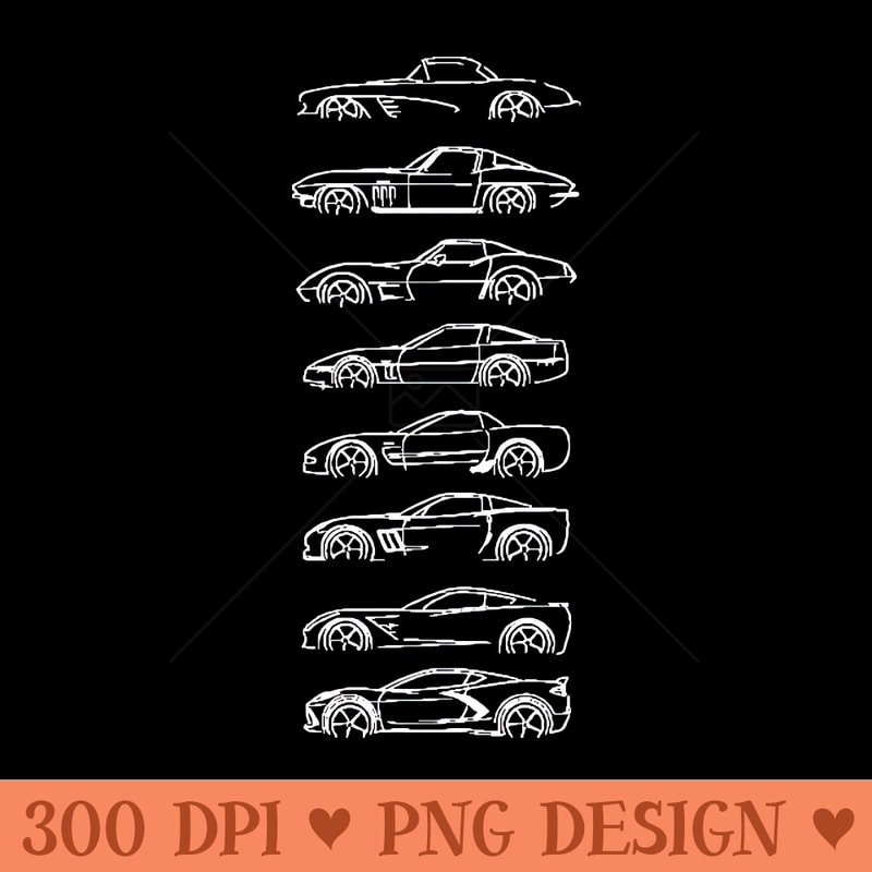 Evolution of the Corvette - profile stencil, white 0289.jpg