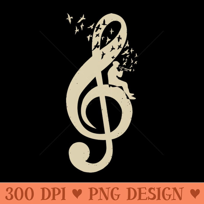 Treble Clef - Music Bugle - Vintage 0481.jpg