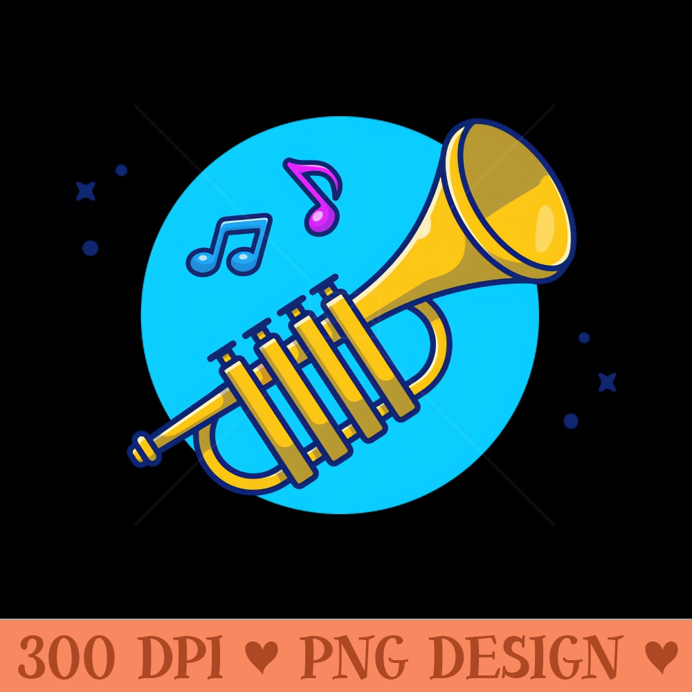 Trumpet With Music Notes 0559.jpg