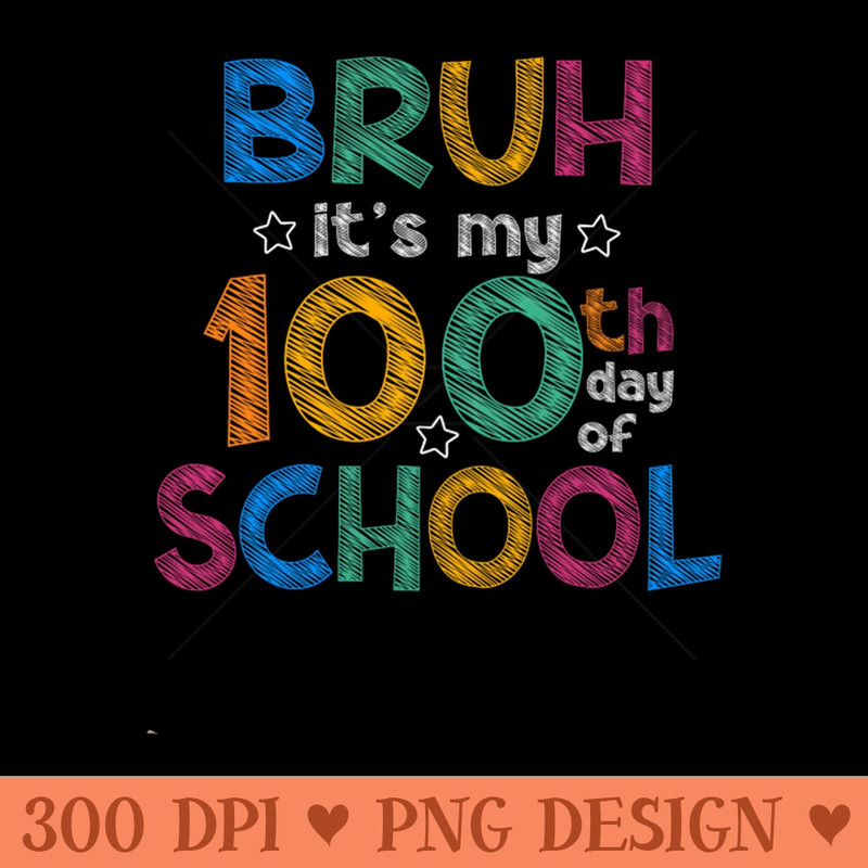 Bruh 100 Days Of School Kids Funny 100th Day Of School Boys 0152.jpg