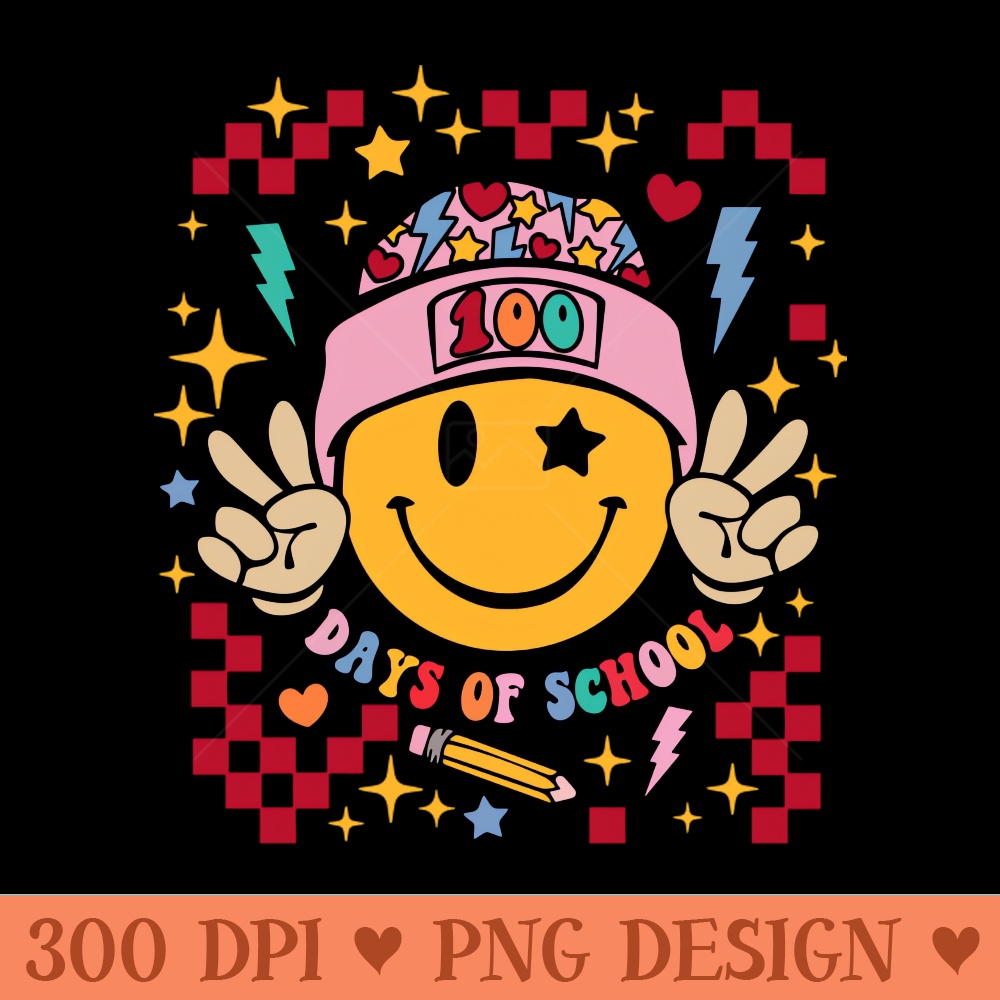 100 Days of School, Groovy 100 Days Of School, School 100th Day, Retro Teacher School.png 0066.jpg