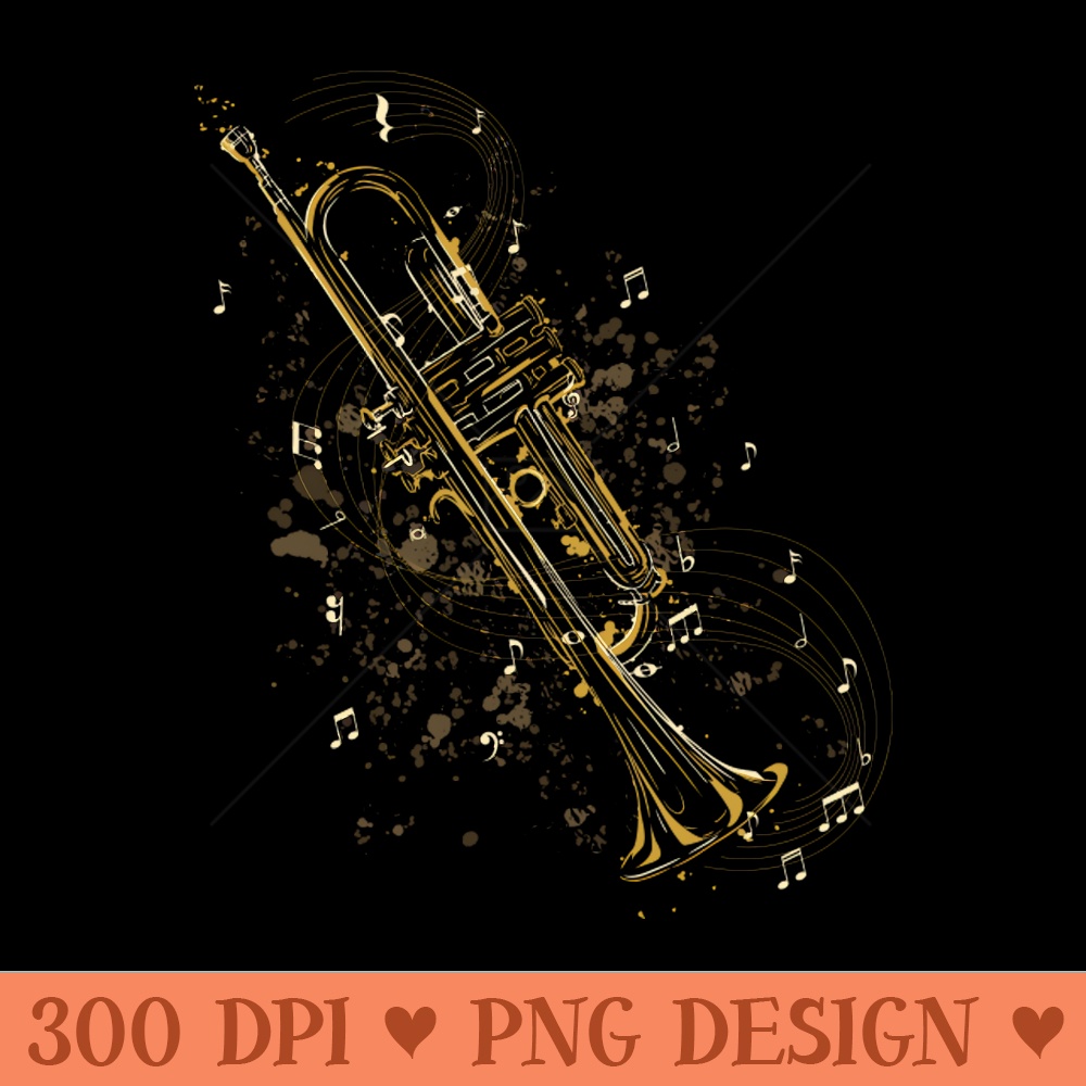 Trumpet instrument with musical notes 0522.jpg