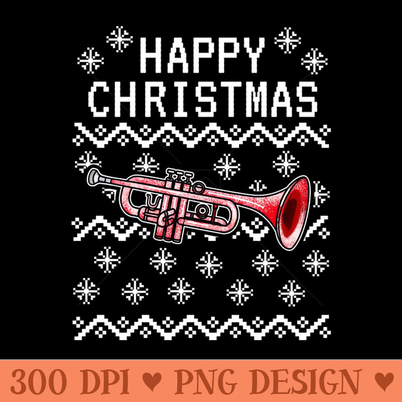Trumpet Ugly Christmas Trumpeter Brass Musician 0553.jpg