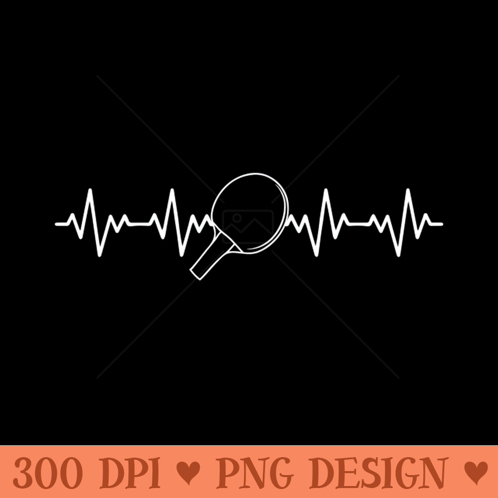 Table Tennis Heartbeat - Ping Pong Enthusiast - PNG Illustrations - Variety
