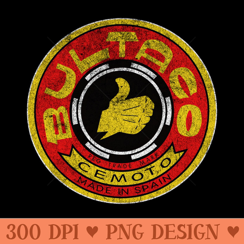 Distressed Bultaco Motorcycles - Downloadable PNG - Variety