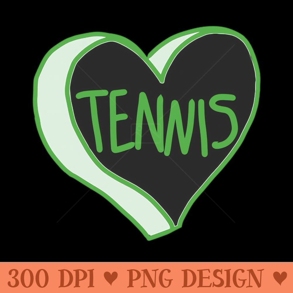 Tennis Love Heart - Sublimation PNG - Latest Updates
