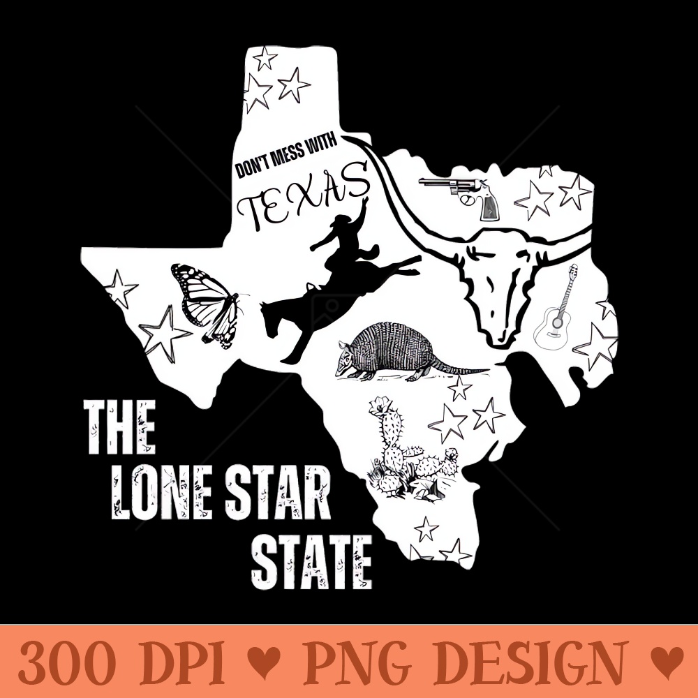 Symbols of Texas Lone Star State Logo - PNG Graphics - Unique