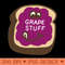 Grape Stuff Punny Retro Scratch N Sniff Sticker - PNG Illustrations - Unique
