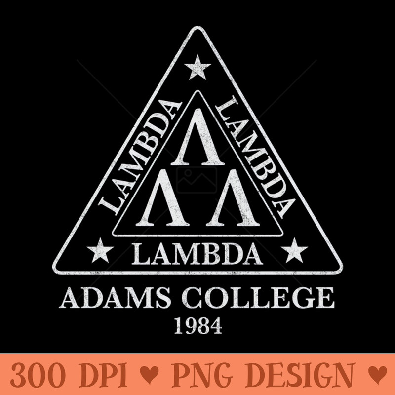 Lambda Lambda Lambda Adams College 1984 vintage logo - Premium PNG Downloads - Flexibility